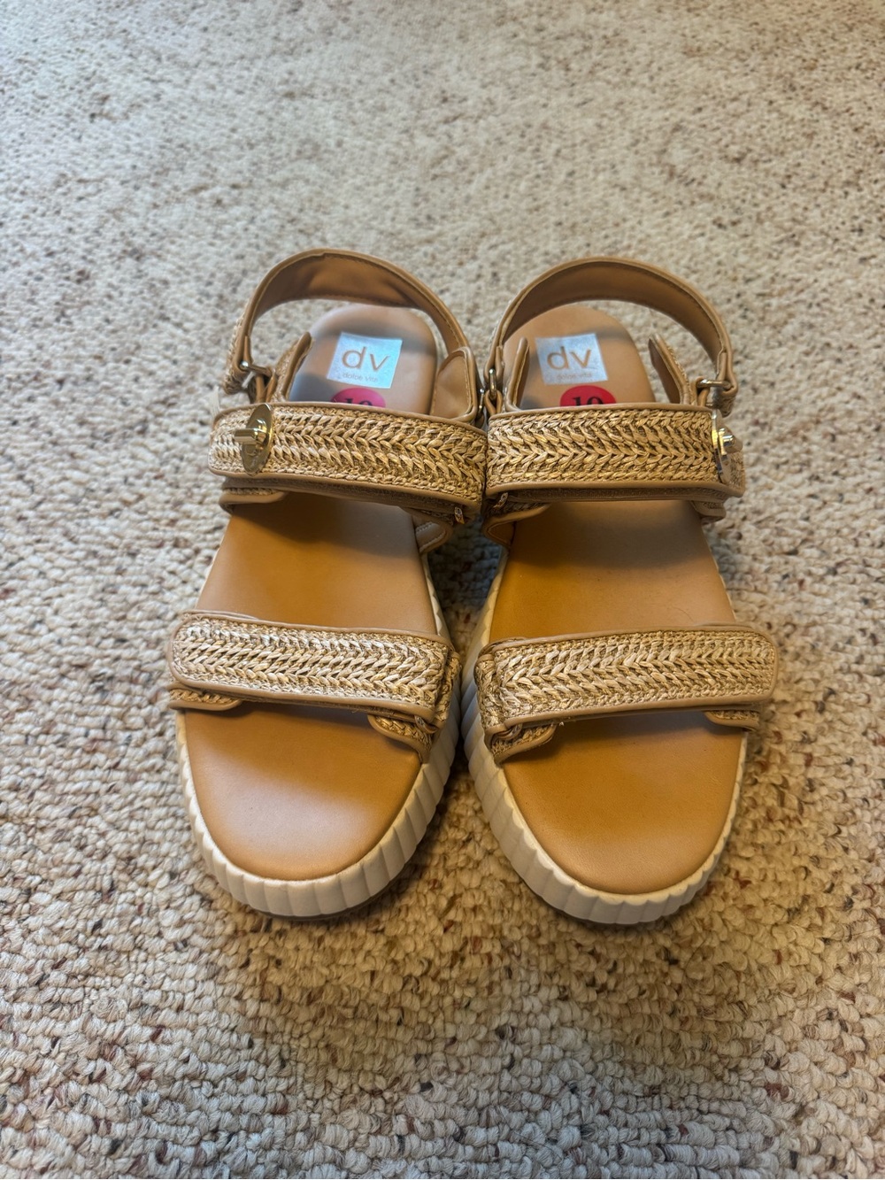 Women’s Tan Woven Strap Sandals